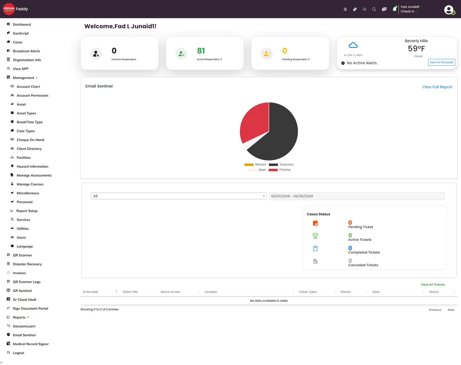 GoozamReady application interface