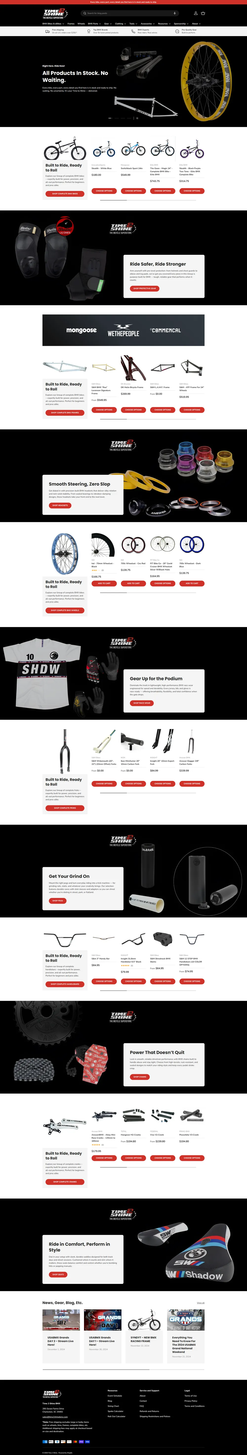 Time 2 Shine marketing website